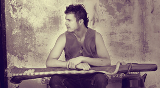 Yogev Haruvi profile face drum and didge